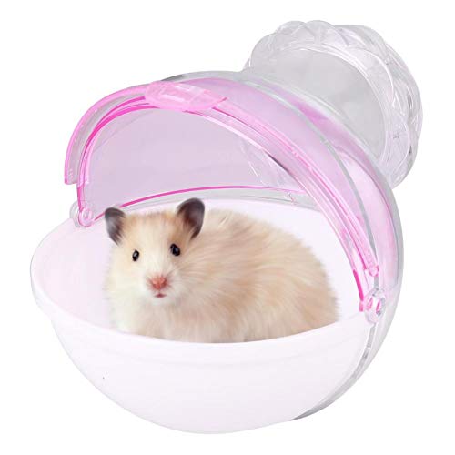 Cuque Venta Loca Inodoro para hámster Mejorado con Jaula para Animales de 55 mm, baño con Jaula para hámster, Conejillo de Indias para hámster(Pink)