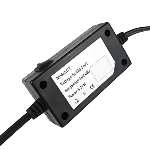 CXD Acuario esterilizador UV clarificador lámparas UV para Matar bacterias, para la Limpieza de acuarios Piscinas Acuario Fishbowl contra Las Algas y contra patógenos,9w