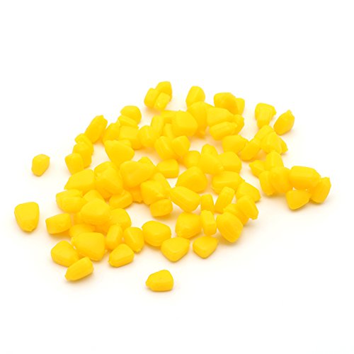 Dairyshop 100 señuelos de pesca blandos de maíz, carpa gruesa, accesorios para peces al aire libre