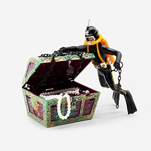 Decoración de acuario, Nuevo diseño único Treasure Hunter Diver Figura Figura de Acción Fish Tank Ornament Paisaje Acuario Acuario Accesorios 1 unids Decoraciones, Hogar y jardín Decoraciones baratas,