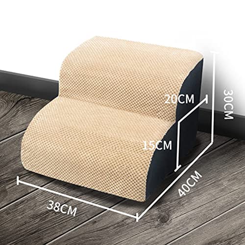DEWUFAFA Escaleras de Perro, Escalera de Mascotas de Espuma de 4 Pasos, escaleras de Mascotas Pasos for sofá Cama con Cubierta Lavable y Fondo de nolip, rampa de Mascotas portátil for Perros Gatos