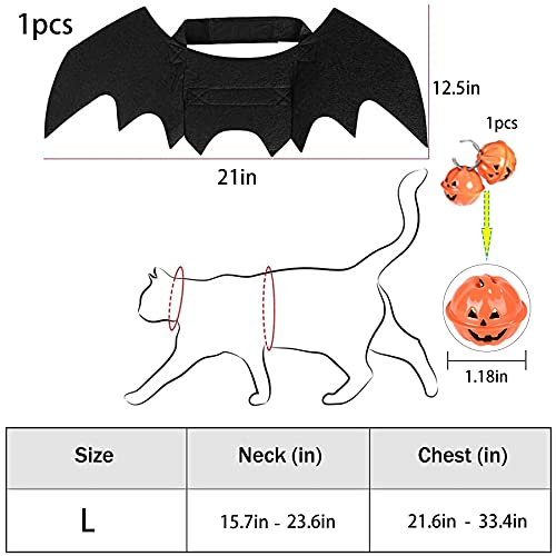 Disfraz de Halloween para Mascotas, Disfraz de alas de murciélago, Disfraces de Gato y murciélago, Disfraz de Perro de Halloween, Disfraces de Halloween para Perros y Gatos
