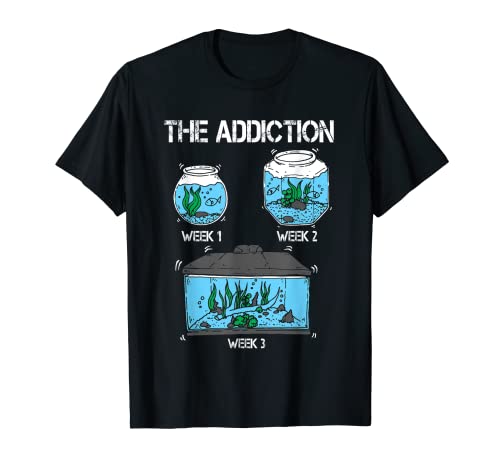 Divertido Acuario Acuarista Tanque Adicción Peces Mantener Amante Camiseta