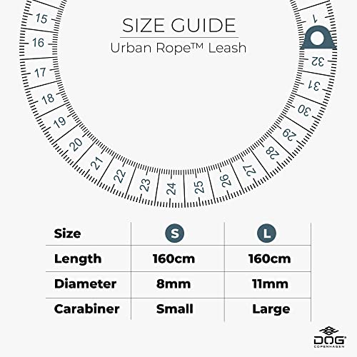 DOG Copenhagen Urban Rope Leash - Correa de arrastre, talla S, color marrón