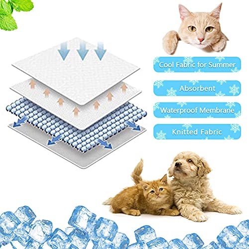 Dricar Esterilla de refrigeración para perros, mascotas, 100 x 70 cm, esterilla de refrigeración para perros, gatos y mascotas, para enfriar en el calor de verano en casa de viaje o en el coche