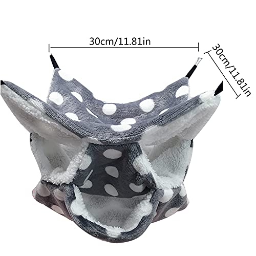 DZAY Hamster Hamster Hamster 3 Capas Hamster Hamster Hamster Hamster Hamster Hamster Hamster Colgante Cama Hamster Hamster Cama para Chinchilla, Hurones, Juegos y Dormir (Gris)