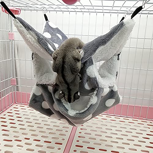 DZAY Hamster Hamster Hamster 3 Capas Hamster Hamster Hamster Hamster Hamster Hamster Hamster Colgante Cama Hamster Hamster Cama para Chinchilla, Hurones, Juegos y Dormir (Gris)