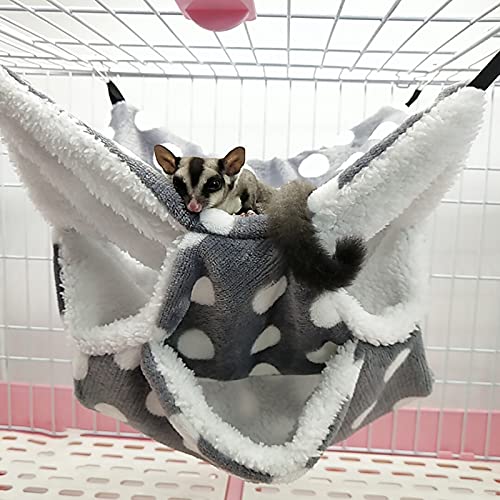 DZAY Hamster Hamster Hamster 3 Capas Hamster Hamster Hamster Hamster Hamster Hamster Hamster Colgante Cama Hamster Hamster Cama para Chinchilla, Hurones, Juegos y Dormir (Gris)