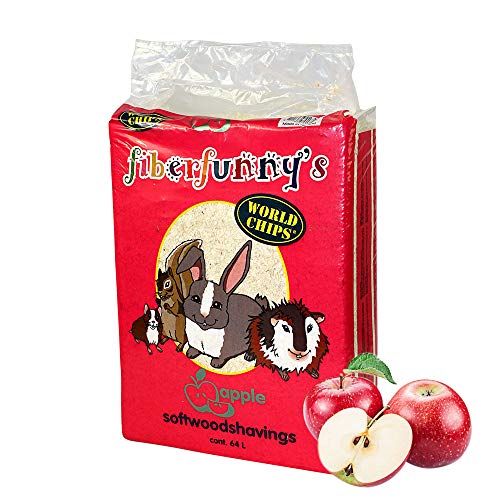 DZL- Virutas de Madera para Mascotas Virutas de Madera Lecho Higienico para Hámster Conejo Gato Loro Animales Pequeños (3kg*Manzana)