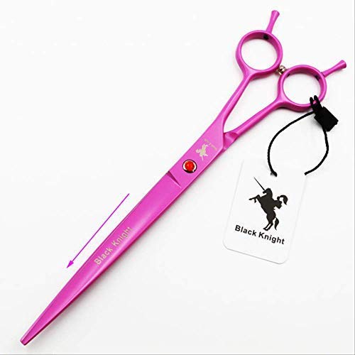 DZX Kit de Aseo para Perros Tijeras Tijeras para Mascotas para el Aseo del Perro Recto/Palabra descendente/Palabra Ascendente Curva Derecha Tijeras para Mano Izquierda Japón 440c Estilo Rosa 1 pie