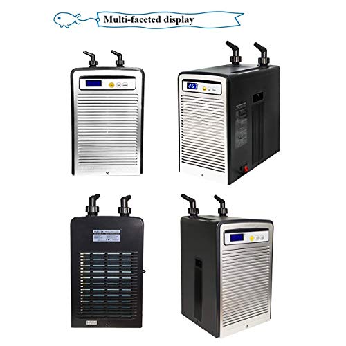 Enfriador de agua para acuarios,160L máquina de enfriamiento de agua, tanque de camarones,enfriador de tanque de peces, equipo de cultivo de mariscos para agua,hierba/camarones/medusas/coral,18-28 ℃