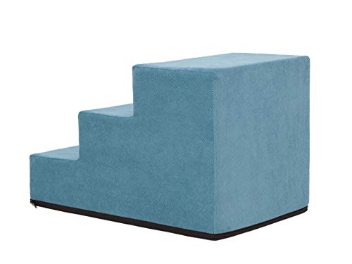 Escalera de 3 peldaños para perros y gatos, para animales débiles, para animales mayores, ayuda para ascensores, savoy turco, M – 30 x 50 x 30 cm