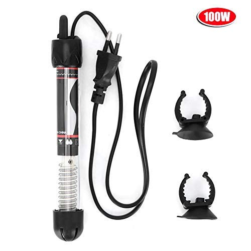 FastUU Calentador Sumergible para acuarios, Calentador de Agua de Tanque de Peces de 220-240 V, para Agua Dulce para Agua Salada(100W)