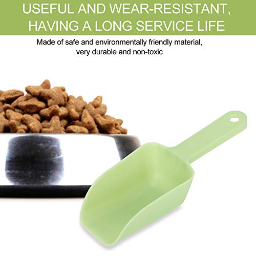 Fdit Cuchara medidora básica para Gatos y Perros, 10 Piezas, Pala de plástico, comedero para Mascotas, Comida para Mascotas, Cocina, despensa y lavadero(Verde)