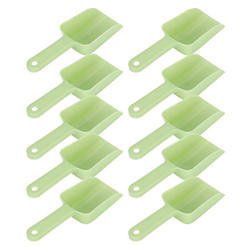 Fdit Cuchara medidora básica para Gatos y Perros, 10 Piezas, Pala de plástico, comedero para Mascotas, Comida para Mascotas, Cocina, despensa y lavadero(Verde)