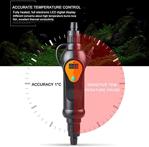FGDFGDG Termostato de Calentador de Acuario Externo 300 / 500W Tanque de Peces Tanque de Tortugas Tanque de Peces Tropicales Calentador de Recipiente Filtro en línea de Temperatura,300W