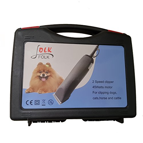 Folk Esquiladora peladora 45w Perros, Caballos, Gatos cortapelo - Cuchillas Serie A5 (A - Sin Accesorios Extras)