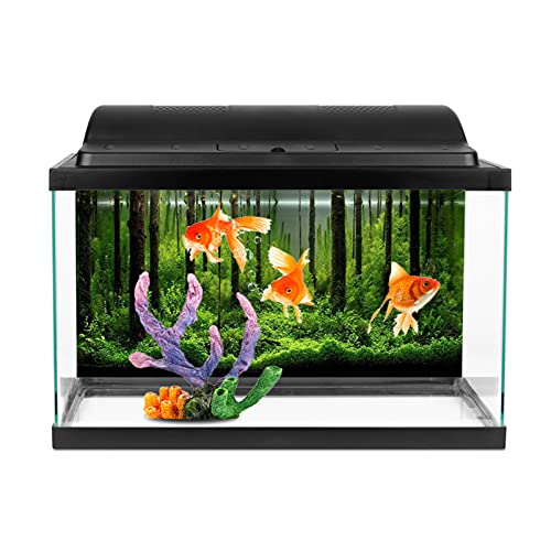 Fondo de Tanque de Peces de PVC Adhesivo Fondo de Tanque de Bosque Submarino Cartel Fondo Decoración Papel(61 * 41cm)
