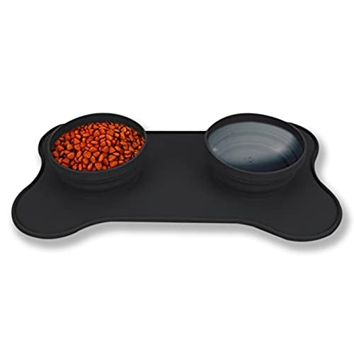 GK COMEDERO para Perros Y Gatos, FACIL Transportar Y Limpiar