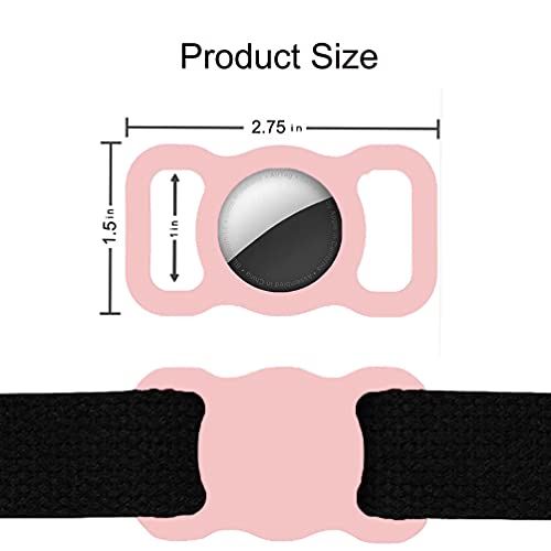 Gmili 5 Piezas Funda Airtag Silicona Compatible con Apple Airtag Case Protectora para Airtag Collar Perro y Gato, [Negro+Blanco+Rojo+Azul+Rosa]