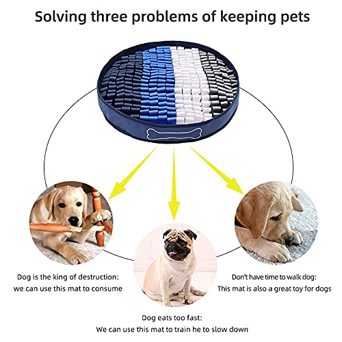 GUOJIN Alfombra Olfativa Perros con 3 Ventosas, Snuffle Mat para Perros, Alimentación de Mascotas Juguetes Interactivos, Alfombrilla de Entrenamiento Interactivo para Perros Pequeños y Medianos