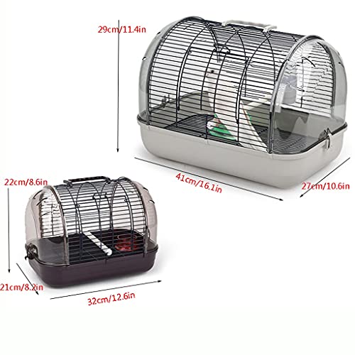 guoqunshop Jaula de Pájaros Loro Saliendo de aviación Jaula de pájaros Negro fénix Tigre Piel peonía Jaula portátil Loro doméstico Jaula pequeña Jaula acrílico con Soporte Rodante (Color : A)