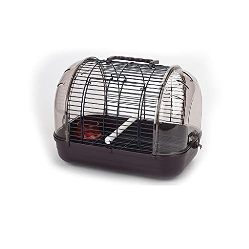 guoqunshop Jaula de Pájaros Loro Saliendo de aviación Jaula de pájaros Negro fénix Tigre Piel peonía Jaula portátil Loro doméstico Jaula pequeña Jaula acrílico con Soporte Rodante (Color : A)