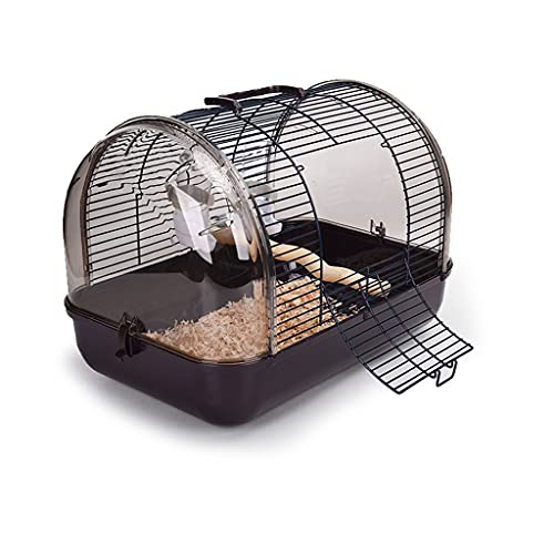 guoqunshop Jaula de Pájaros Loro Saliendo de aviación Jaula de pájaros Negro fénix Tigre Piel peonía Jaula portátil Loro doméstico Jaula pequeña Jaula acrílico con Soporte Rodante (Color : A)