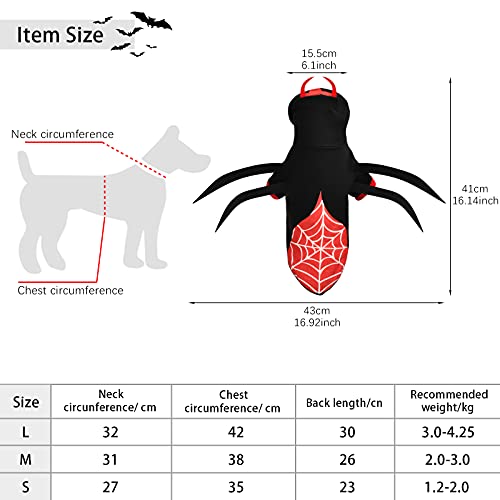 Halloween Disfraz para Perros y Gatos, Disfraces de Halloween para Mascotas, Halloween Costume Dog, Ideal para Halloween, Navideño Cosplay.
