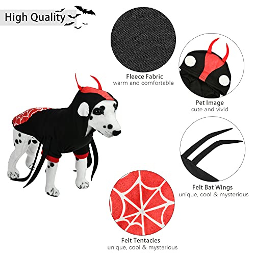 Halloween Disfraz para Perros y Gatos, Disfraces de Halloween para Mascotas, Halloween Costume Dog, Ideal para Halloween, Navideño Cosplay.