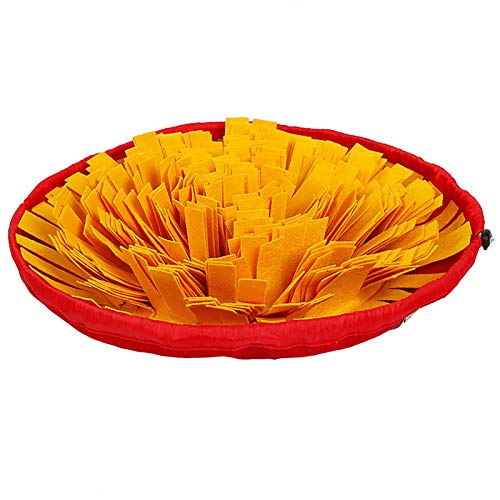 Hmpet Juguetes De Rompecabezas para Perros, Alfombrilla para Snuffle De Mascotas para Perros Almohadilla para Olfatear Y Forrajear Juguete Interactivo De Alimentación para Gatos Perros,Rojo
