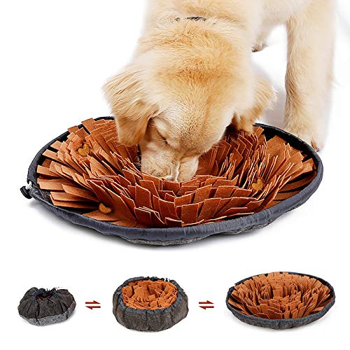 Hmpet Juguetes De Rompecabezas para Perros, Alfombrilla para Snuffle De Mascotas para Perros Almohadilla para Olfatear Y Forrajear Juguete Interactivo De Alimentación para Gatos Perros,Rojo