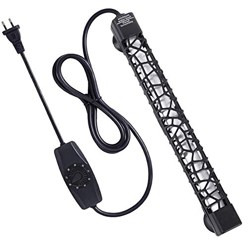 Hygger Calentador Sumergible para Acuarios, Calentador del Tanque de Peces Ajustable Calentador Betta Confiable y Compacto, Cuarzo lechoso Resistente al Calor Fabricado, 100W, 35-230 Litro