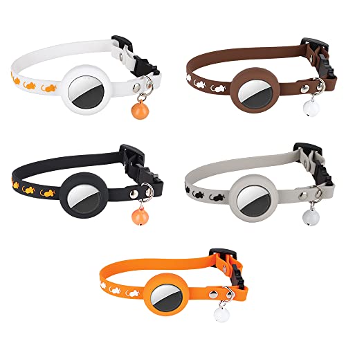 iPCA Collar Gato para Air Tag, Collar Gato Antiahogo con Apple AirTag, Gatos Accesorios con Apple Tag, Collar Para Gato para AirTag Apple, Collares para Gatos con Tag Apple, Localizador GPS para Gatos