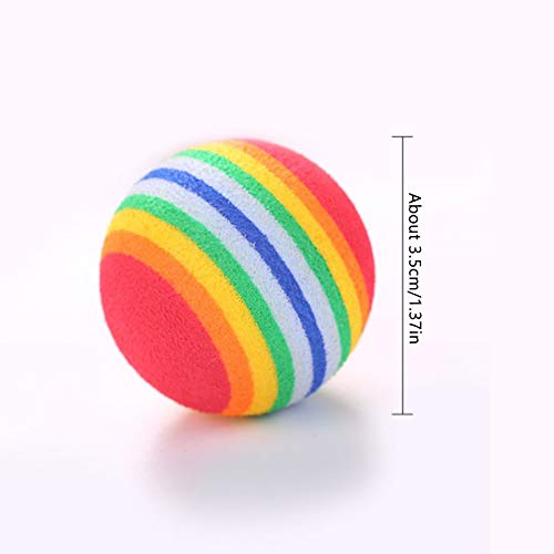 Jikekiroto 10 Gato Juguetes Animales Bolas Juguetes Interactivos Prácticos Multicolor Pelotas de Juguete Pelotas Entrenamiento Cachorros Suministros Mascotas Bolas Pelotas de Juego de Juguete EVA