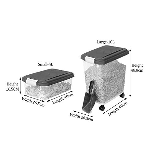 Jlxl 2 Grande Mascotas Contenedor Alimentos, Hermético Cocina Harina Café Cereal Dispensador Caja Comida Seca (Color : B)