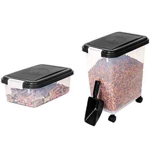 Jlxl 2 Grande Mascotas Contenedor Alimentos, Hermético Cocina Harina Café Cereal Dispensador Caja Comida Seca (Color : B)