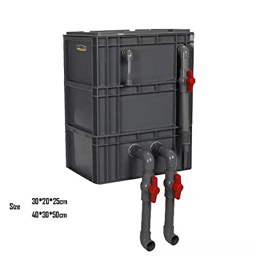 JOMSK Caja De Filtro del Tanque De Peces Patio De Peces Pescado Estanque Sistema De Circulación De Agua Caja De Rotación De La Caja De Goteo Superior Bricolaje Caja De Goteo