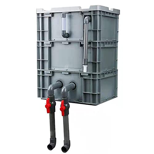 JOMSK Caja De Filtro del Tanque De Peces Patio De Peces Pescado Estanque Sistema De Circulación De Agua Caja De Rotación De La Caja De Goteo Superior Bricolaje Caja De Goteo
