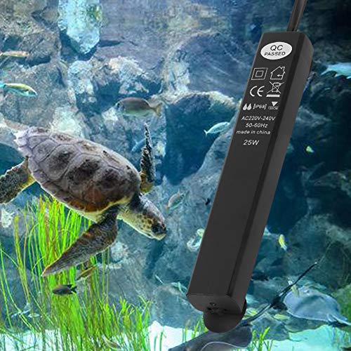Joyzan Calentador de Acuario Calentador de pecera Sumergible Calentador de pecera Tropical Mantener Temperatura Estable(EU 220-240V 25W)