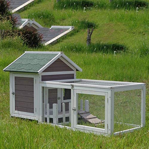 JTKDL Caseta de Perro de Madera, Tiempo Impermeable Perrera, Perrera de la casa Cubierta Jaula de Perro Perro al Aire Libre de Madera Maciza Interior y Exterior Impermeable pequeña