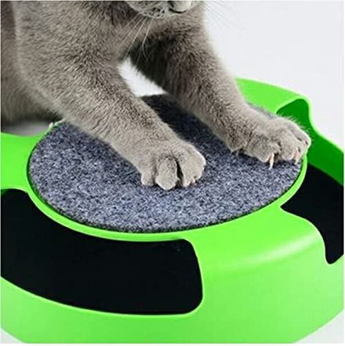 Juguete atrapa el ratón para Gatos, Juguete Interactivo para Gatos, atrapa Movimiento del ratón Peluche, Accesorio para Gatos Interactivo con rascador Incluido para Gato