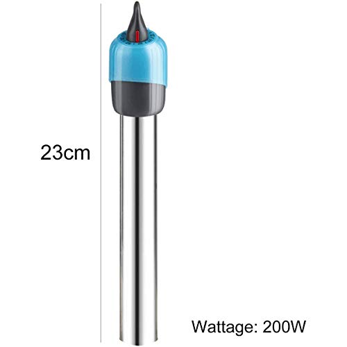 J&Z Calefacción De Acuario Pequeño, Controlador De Temperatura para Acuario, Acero Inoxidable Calentamiento Acuario para Agua Dulce Y Mar Calefacción Tropical,200W