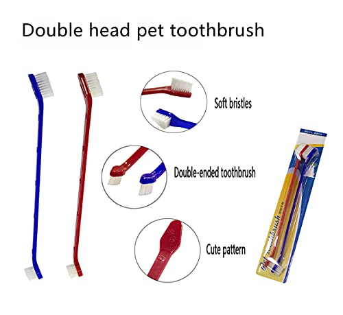 Kit De Cepillo De Dientes Para Perros,Cepillo De Dientes De Silicona,Cepillo De Dientes De Mango Largo,Herramientas De Metal, Kit Profesional De Limpieza De Dientes Para Mascotas(11 Piezas)