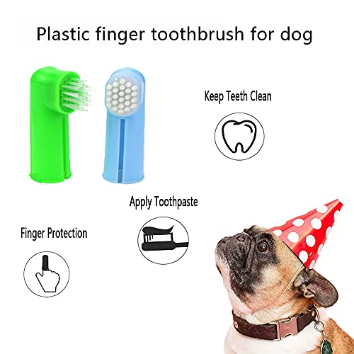 Kit De Cepillo De Dientes Para Perros,Cepillo De Dientes De Silicona,Cepillo De Dientes De Mango Largo,Herramientas De Metal, Kit Profesional De Limpieza De Dientes Para Mascotas(11 Piezas)
