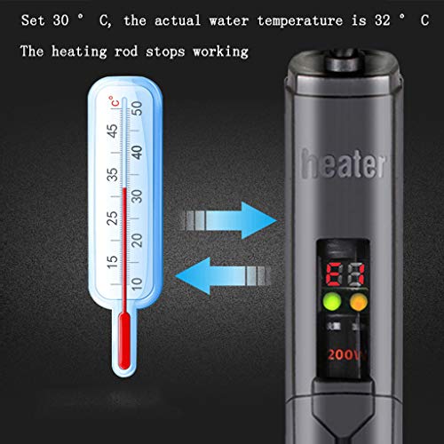 KKYG Calentador Sumergible Para Acuarios, Calentador De Tanque De Peces Ajustable Calentador Betta Compacto Y Confiable, Cuarzo Lechoso Resistente Al Calor, Con Controlador De Temperatura Externo, 5