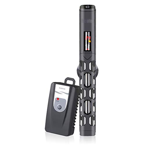 KKYG Calentador Sumergible Para Acuarios, Calentador De Tanque De Peces Ajustable Calentador Betta Compacto Y Confiable, Cuarzo Lechoso Resistente Al Calor, Con Controlador De Temperatura Externo, 5