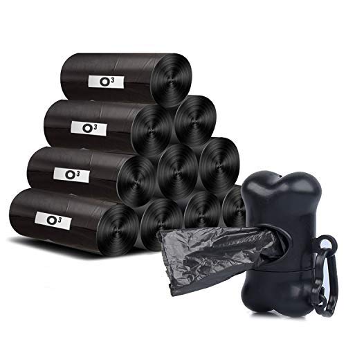 Kolnaix O3 Sac Pour Dejection Canine - 150 Saquets (10X15) - Sac a Crotte Chien Avec Distributeur et Clip Pour Laisse