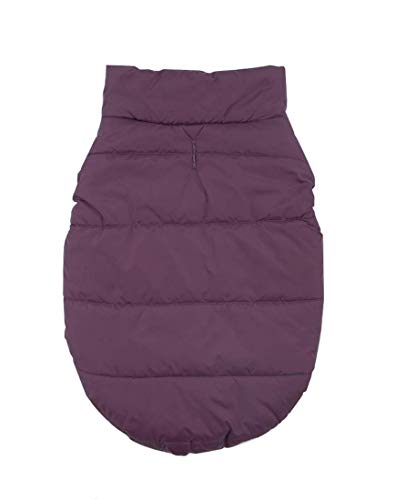 Komate Chaqueta Polar de Invierno para Perros Cómodo Abrigo Suave y cálido para Clima frío con Nieve Chaqueta Cortavientos para Perros y Mascotas (S (Pecho 41 cm), Púrpura)