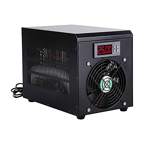 KOOWARM Enfriador de Agua para acuarios 10 ℃ - 40 ℃ Termostato de Acuario Equipo de Cultivo de mariscos para Agua Salada/Agua Dulce Enfriador de pecera 30-50 L para malezas acuáticas/Medusas/Coral